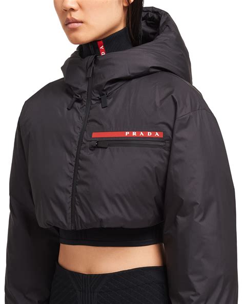 prada puffer jacket cropped